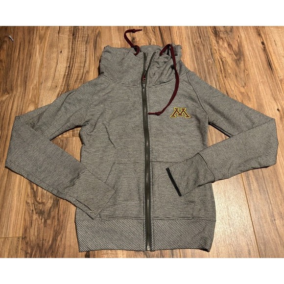 Colosseum Women's Full Zip Sweatshirt Minnesota Gopher Stripe Long Sleeve Small - Picture 1 of 4